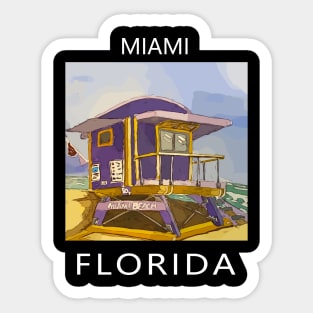 Miami Florida - Welshdesigns Sticker